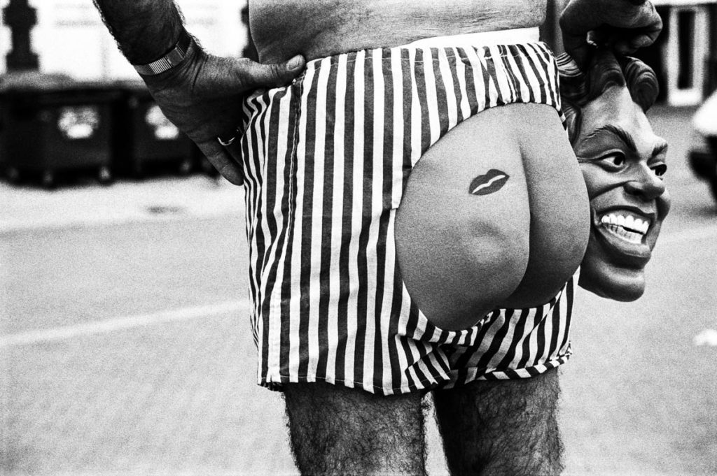 Opposite the 2004 Labour Party Conference in Brighton, members of the Pensions Action Group attempted to draw attention to their plight by marching along the seafront and performing a "Full Monty" striptease on the beach under the groups slogan “Stripped of our Pensions”. "The group is protesting about the insufficient amount proposed by the government to resolve our pension robbery. We are not asking for assistance - we want the restoration of our pensions that we have paid for," said a spokesman (The Guardian). Image copyright © Thaddeus Pope 2003.