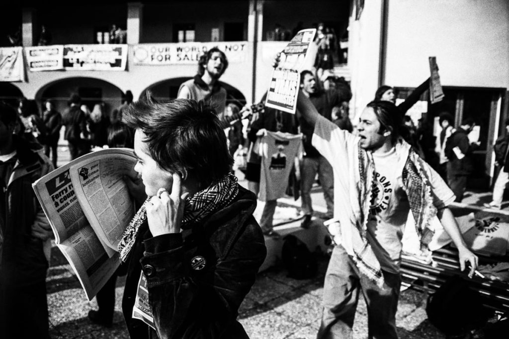 In 2002 protestors and campaigners from around the world visited Florence, Italy for the 1st European Social Forum (2002). Image © Thaddeus Pope