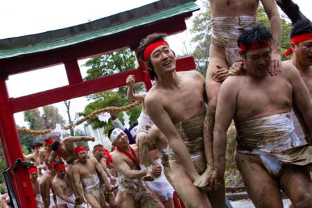 Image of the Nakada Hadaka Matsuri (Naked Man Festival) in Aichi Prefecture, Japan, by Thaddeus Pope