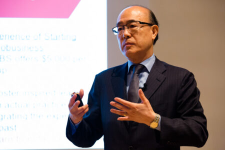 Nobuo Sato, Executive Director of the Harvard Business School Japan Research Center in Tokyo, explains the changing focuses of MBA programmes in America during his Featured Presentation at The Asian Conference on Business & Public Policy (ACBPP) in Kobe, Japan. Nobuo Sato, Executive Director of the Harvard Business School Japan Research Center in Tokyo, explains the changing focuses of MBA programmes in America during his Featured Presentation at The Asian Conference on Business & Public Policy (ACBPP) in Kobe, Japan.