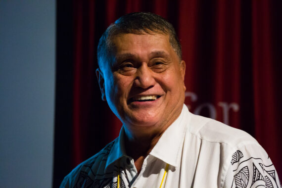 Dr Hiagi M. Wesley, responds to questions following his Keynote Presentation titled “Pacific Indigenous Perspectives vs Global Ways of Learning”, which dovetailed perfectly with Dr Avegalio’s address, and looked at the value of indigenous ways of learning. A Rotuman by birth, Dr Wesley is Director of the Center for Hawaiian and Pacific Island Studies and Associate Dean in the College of Arts and Humanities at Brigham Young University, Hawaii. Dr Hiagi M. Wesley, responds to questions following his Keynote Presentation titled “Pacific Indigenous Perspectives vs Global Ways of Learning”, which dovetailed perfectly with Dr Avegalio’s address, and looked at the value of indigenous ways of learning. A Rotuman by birth, Dr Wesley is Director of the Center for Hawaiian and Pacific Island Studies and Associate Dean in the College of Arts and Humanities at Brigham Young University, Hawaii.
