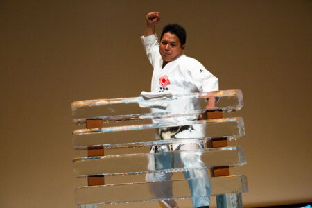 Sensei Hiroshi Nishioka (5th Degree Black Belt, Master Instructor, Chito-Ryu Karate Do) is the Head Instructor of Nishioka Dojo located in Izumisano City, Osaka, Japan.
The conference theme of "Power and Empowerment" was explored in this ice breaking demonstration at The Asian Conference on Education (ACE) in Kobe, Japan. The conference theme of "Power and Empowerment" was explored in this ice breaking demonstration at The Asian Conference on Education (ACE) in Kobe, Japan.
