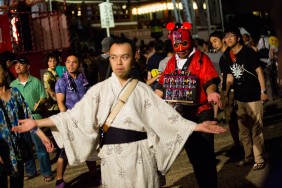 A pause in the music during Bon Odori in Nagoya, Japan.