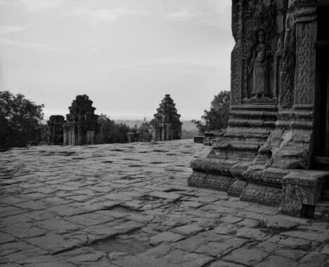 The view from Mount Bakheng towards Angkor Wat. The view from Mount Bakheng towards Angkor Wat