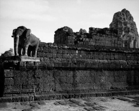 Statue of an elephant in the Angkor Archaeological Park, Cambodia, 2009. Statue of an elephant in the Angkor Archaeological Park, Cambodia